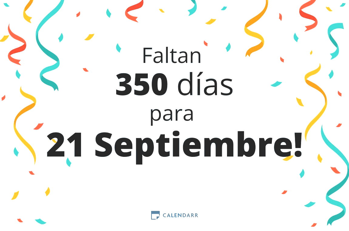 Descubre cuántos días faltan para 21 Septiembre - Calendarr