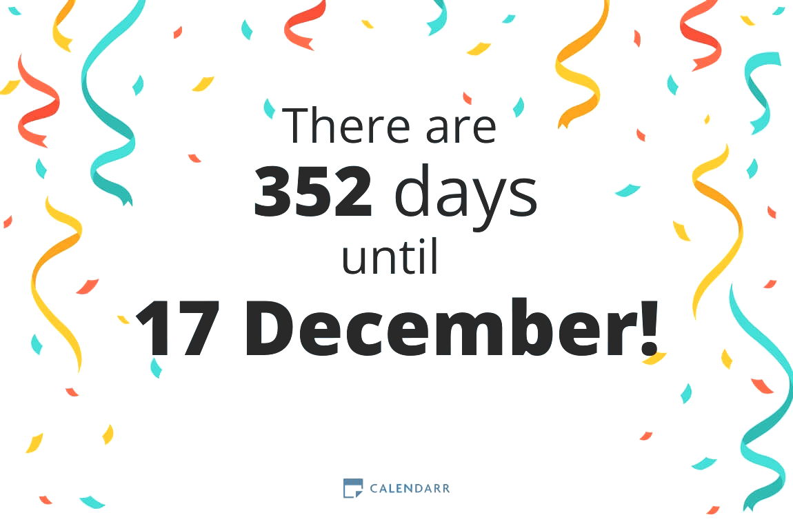 How many days until 17 December - Calendarr