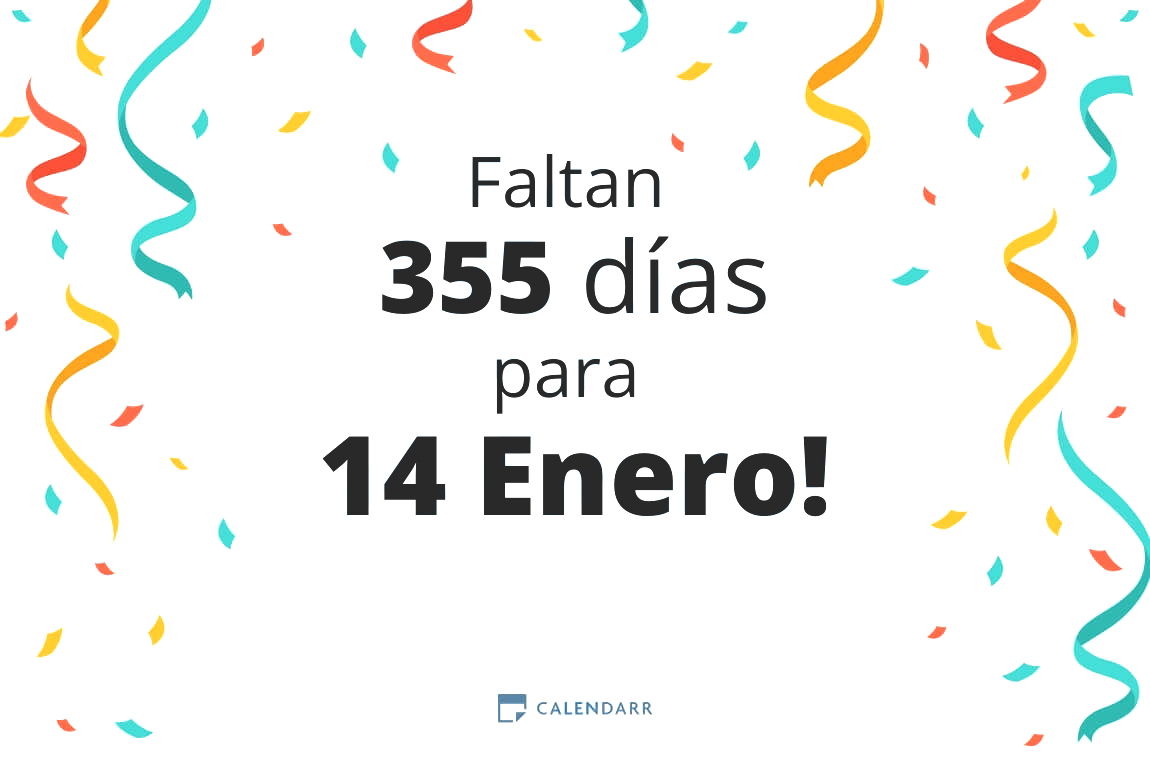 Descubre cuántos días faltan para 14 Enero - Calendarr