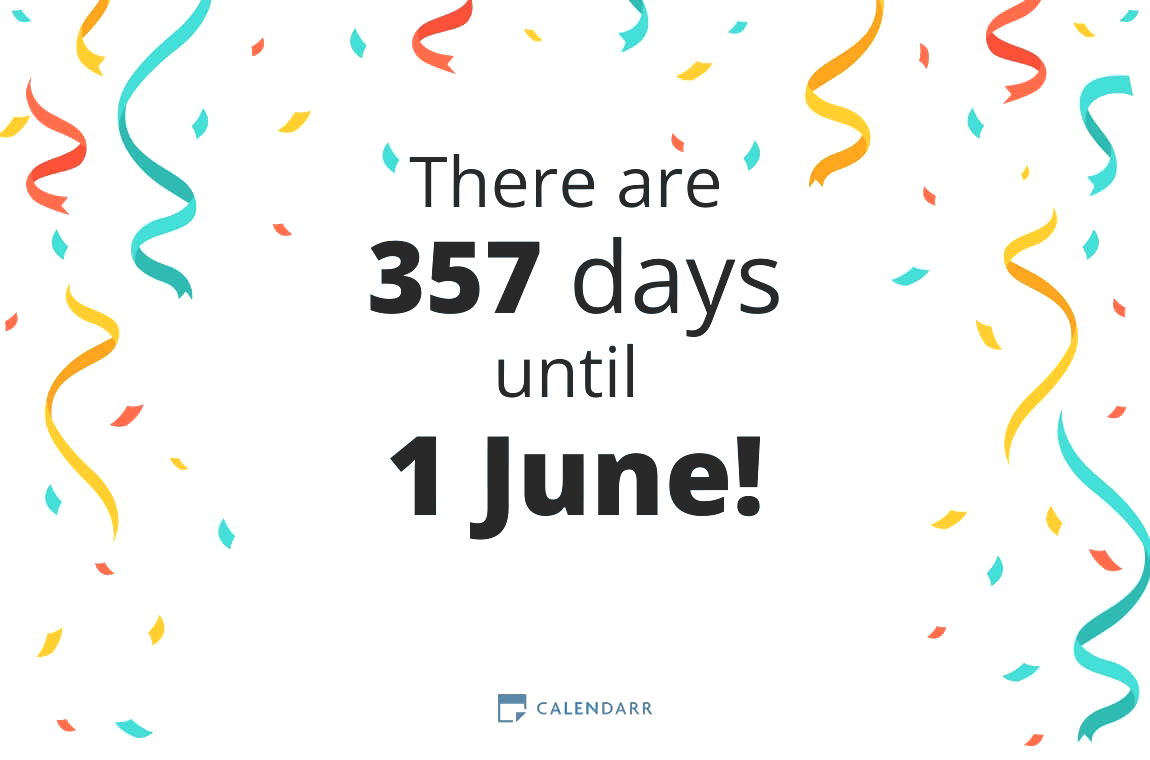 How many days until 1 June - Calendarr