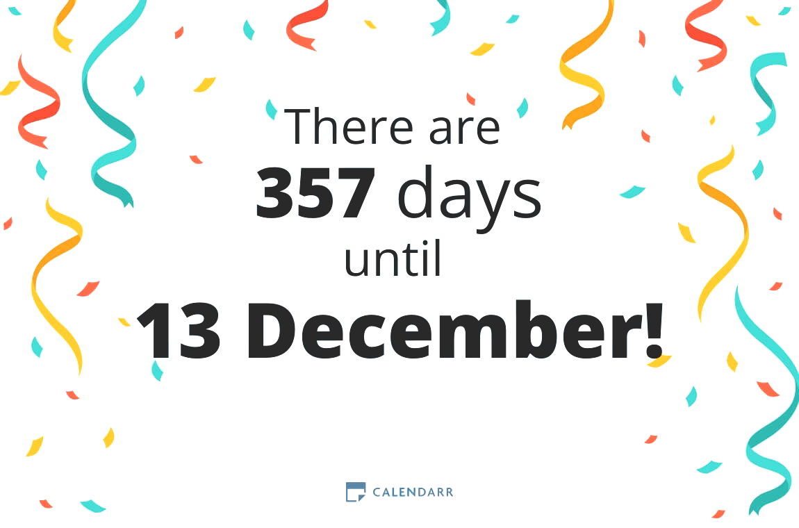 How many days until 13 December - Calendarr