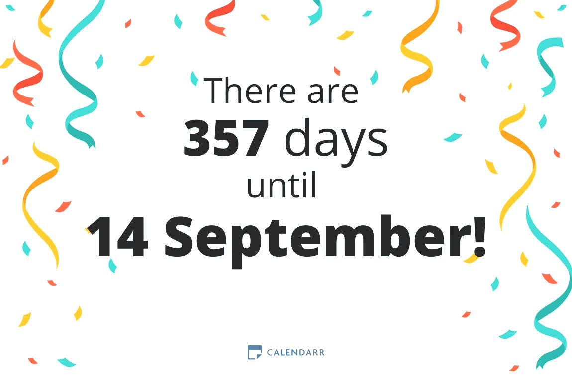 How many days until 14 September - Calendarr