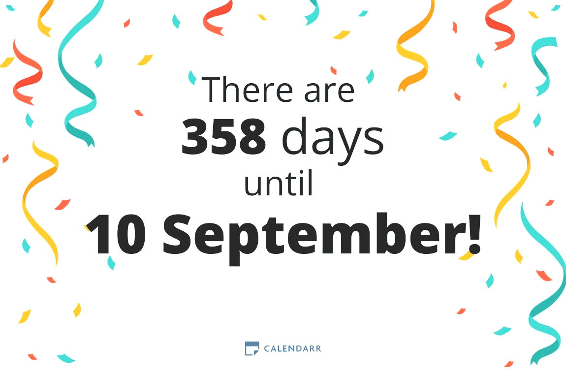 How many days until 10 September - Calendarr
