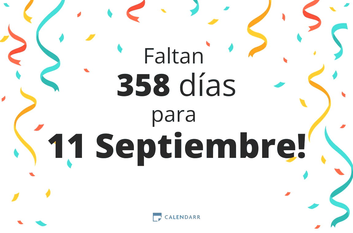 Descubre cuántos días faltan para 11 Septiembre - Calendarr