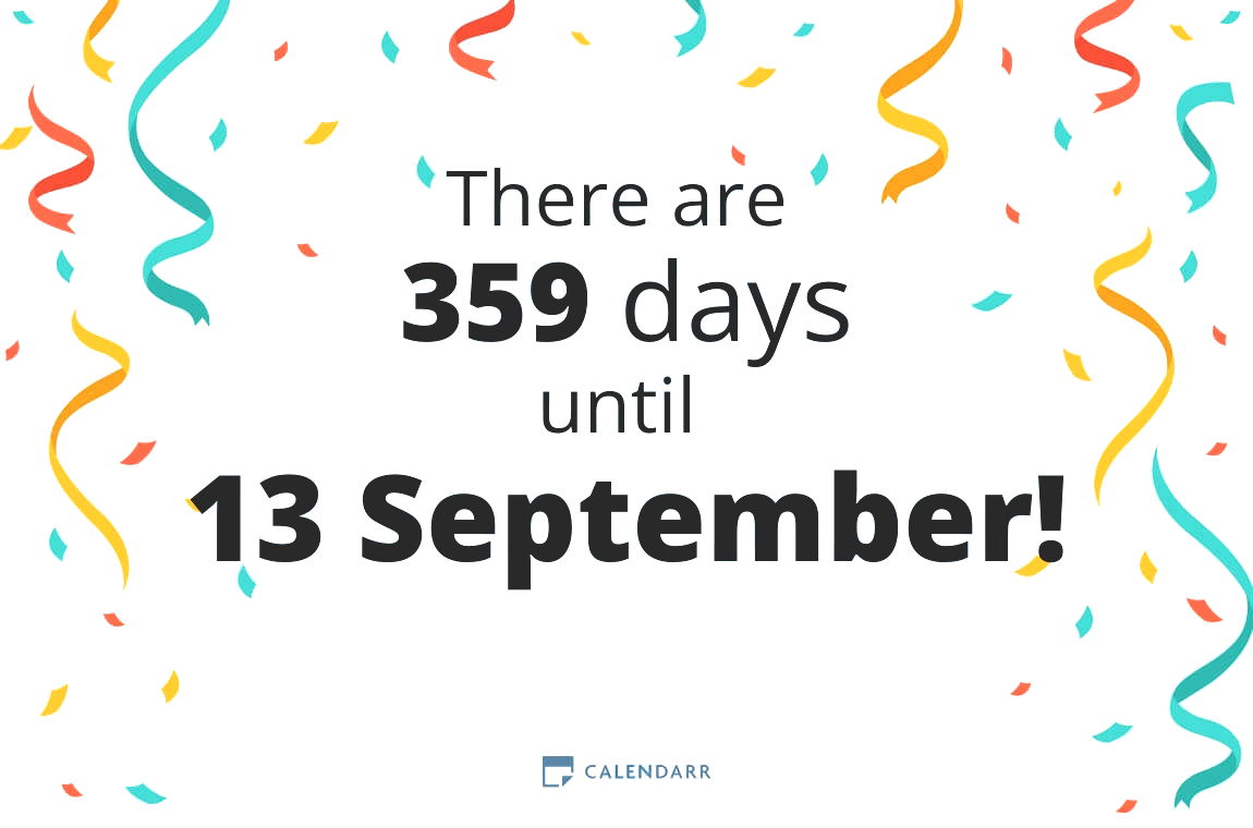 How many days until 13 September - Calendarr