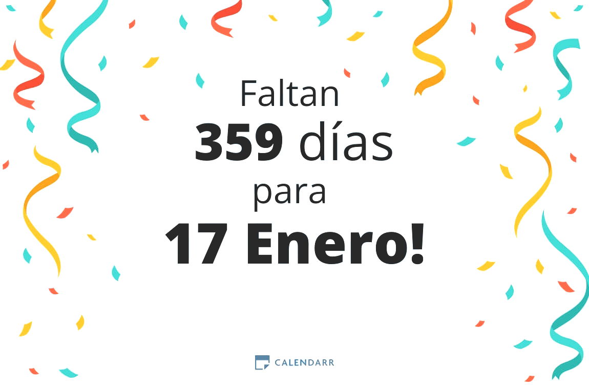 Descubre cuántos días faltan para 17 Enero - Calendarr