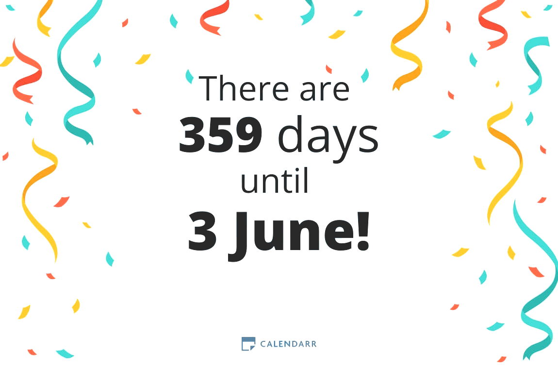 How many days until 3 June - Calendarr
