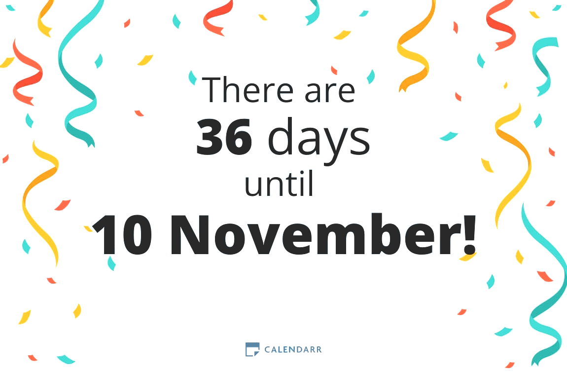 How many days until 10 November - Calendarr