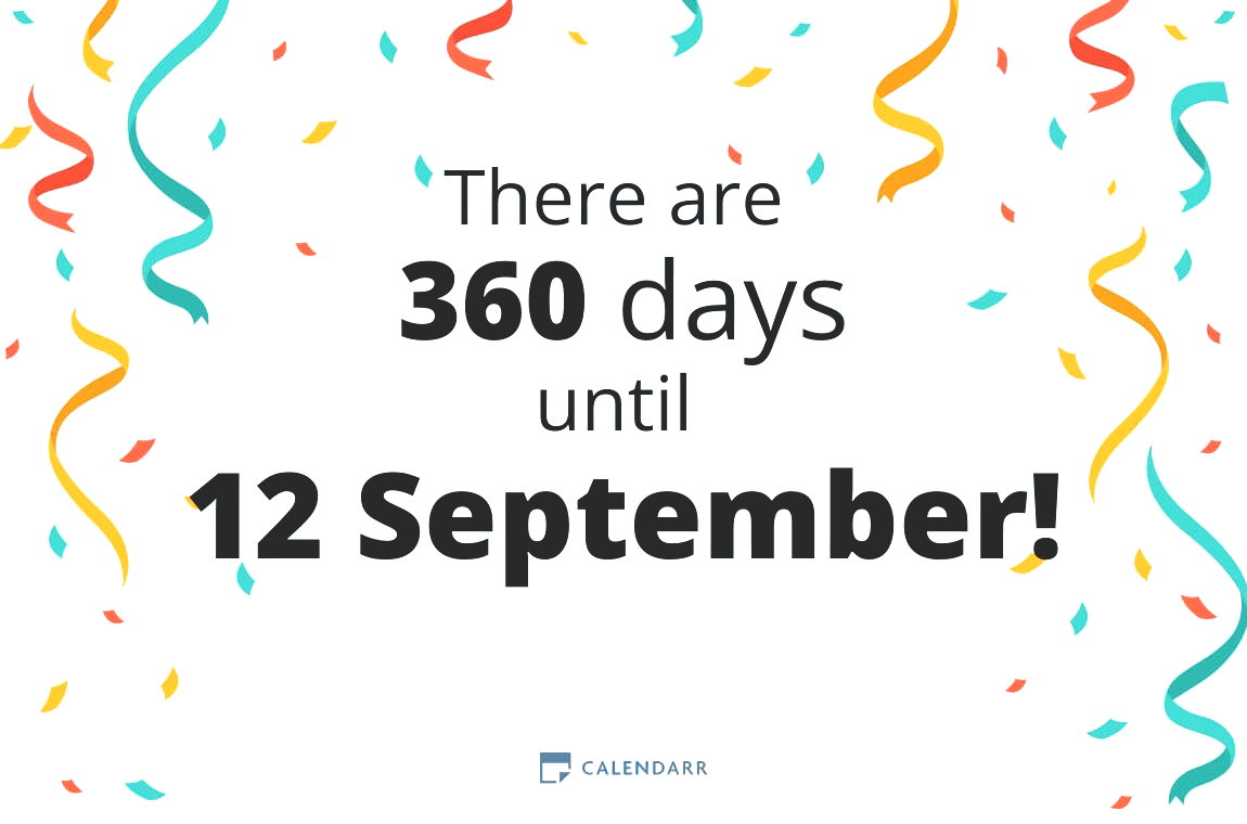 How many days until 12 September - Calendarr