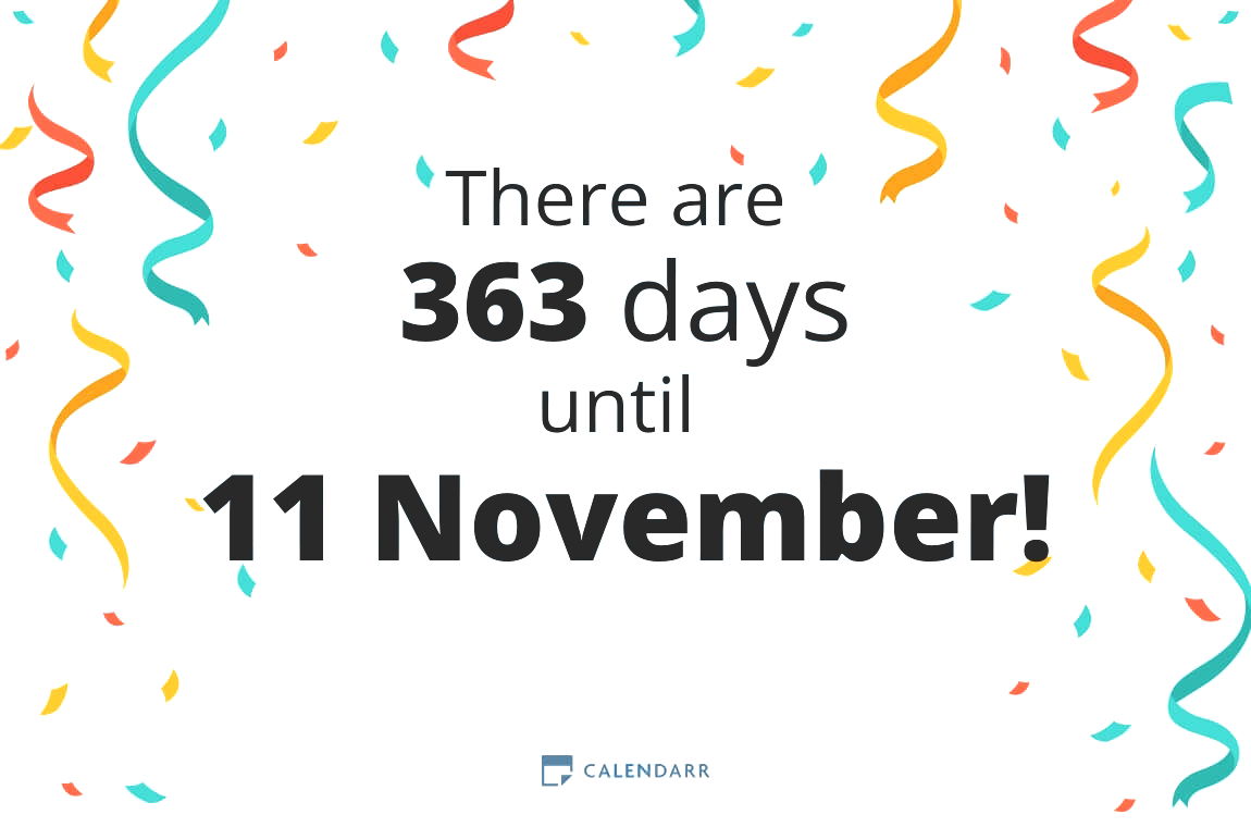 How many days until 11 November - Calendarr