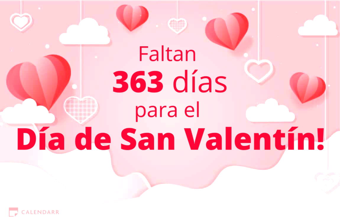 Descubre cuántos días faltan para  el Día de San Valentín - Calendarr