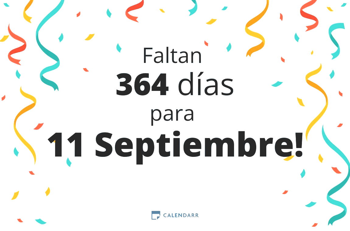 Descubre cuántos días faltan para 11 Septiembre - Calendarr
