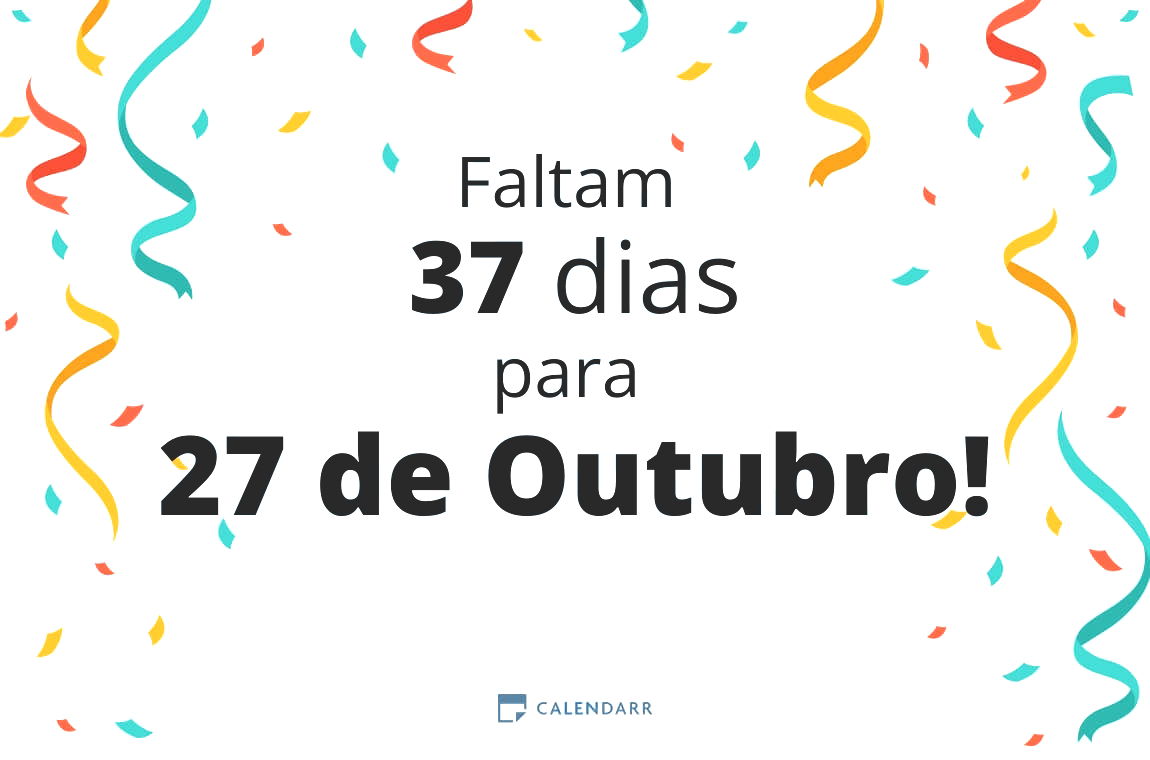 Descubra quantos dias faltam para 27 de Outubro - Calendarr