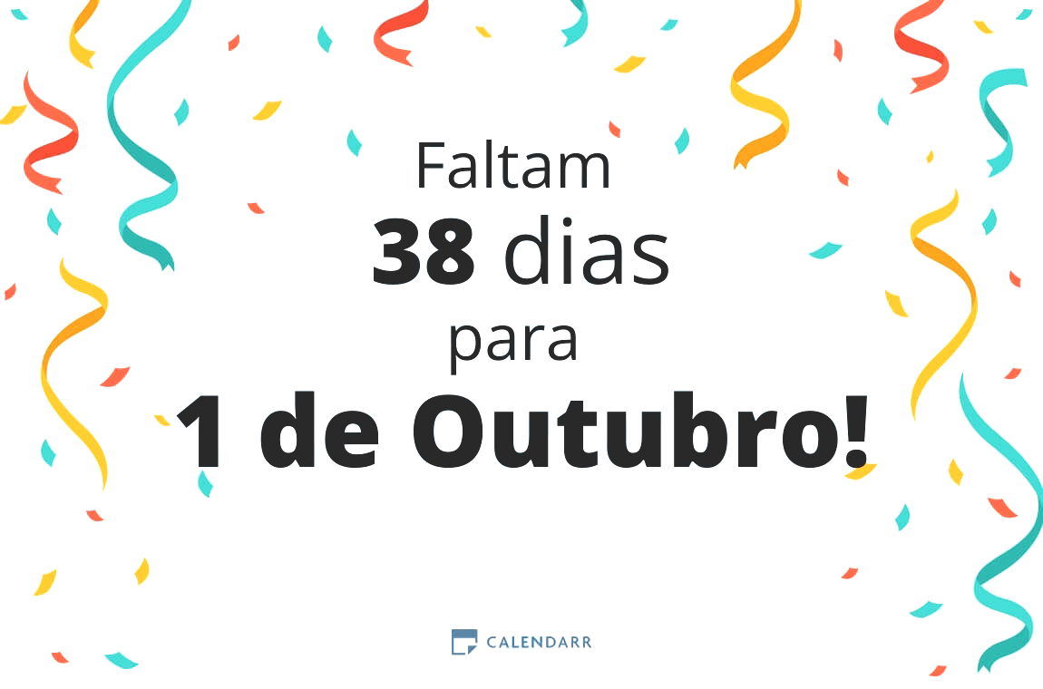 Descobre quantos dias faltam para 1 de Outubro - Calendarr