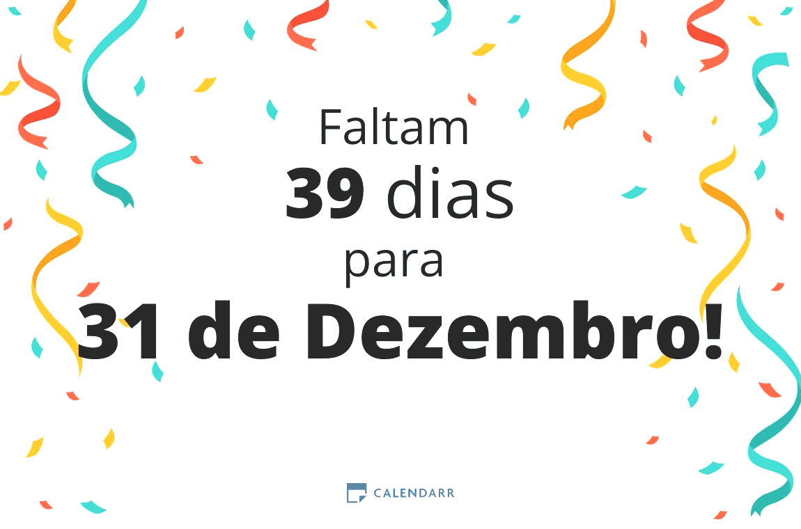 Descubra quantos dias faltam para 31 de Dezembro - Calendarr