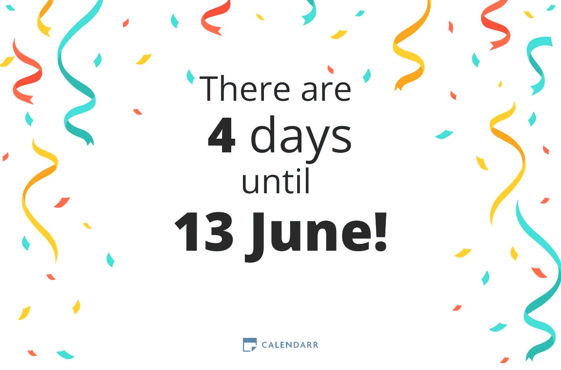 How many days until 13 June - Calendarr