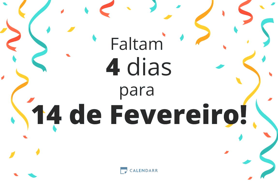 Descubra quantos dias faltam para 14 de Fevereiro - Calendarr