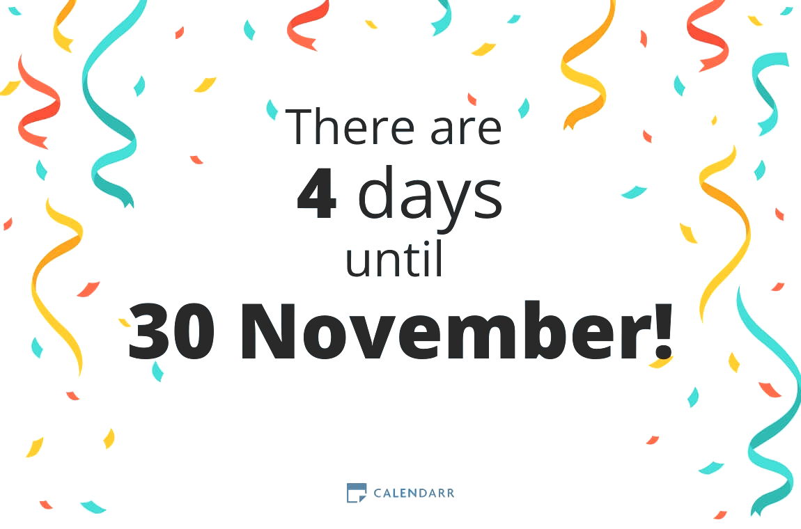 How many days until 30 November - Calendarr