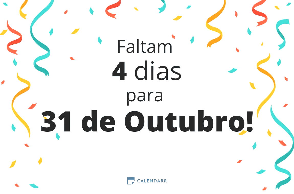 Descobre quantos dias faltam para 31 de Outubro - Calendarr
