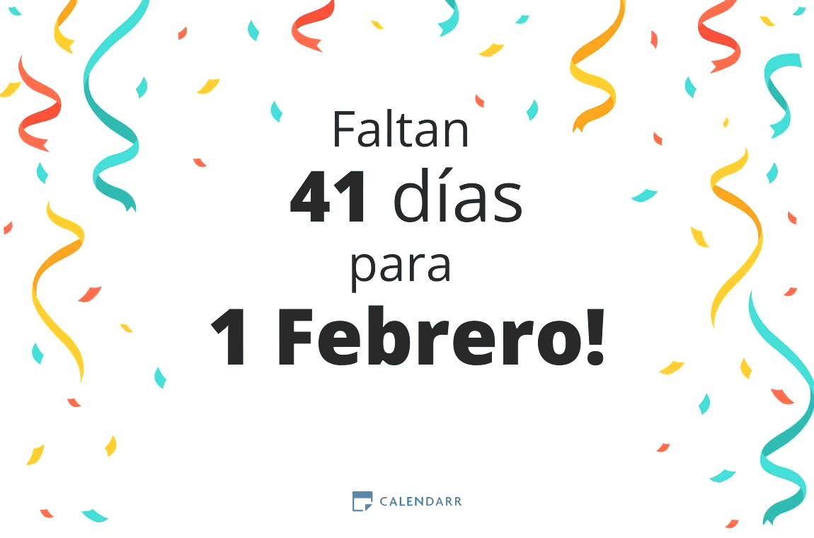 Descubre cuántos días faltan para 1 Febrero - Calendarr