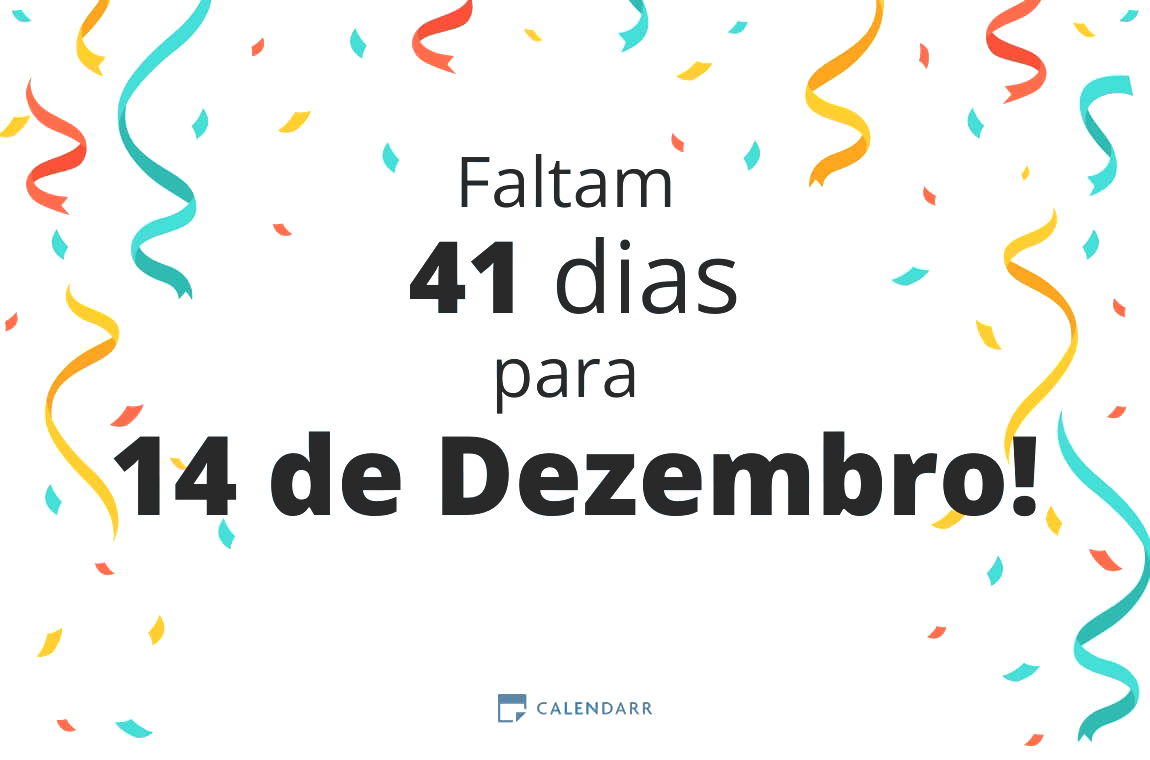 Descubra quantos dias faltam para 14 de Dezembro - Calendarr
