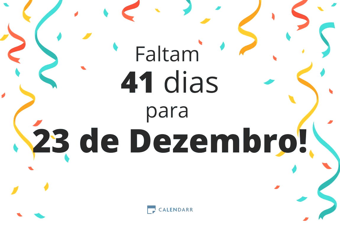 Descubra quantos dias faltam para 23 de Dezembro - Calendarr