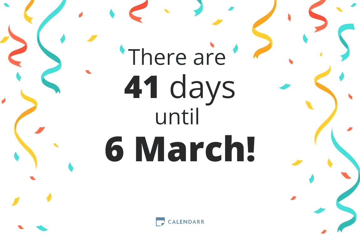 How many days until 6 March - Calendarr