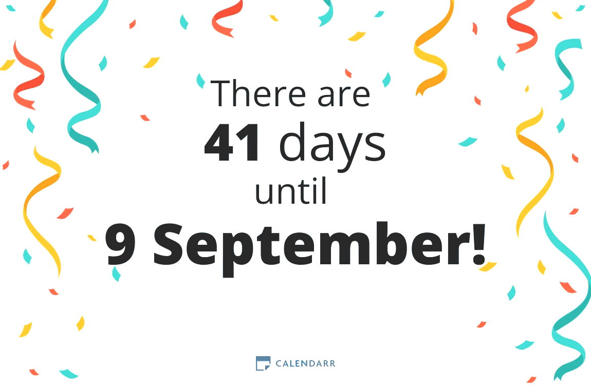 How many days until 9 September - Calendarr