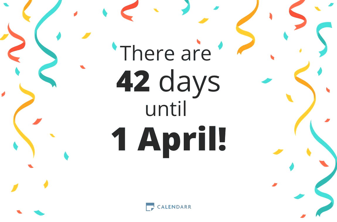 How many days until 1 April - Calendarr