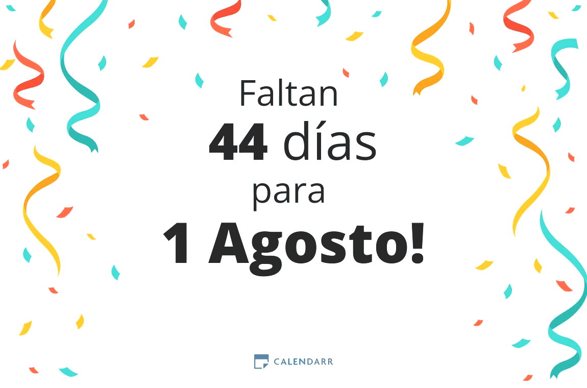 Descubre cuántos días faltan para 1 Agosto - Calendarr