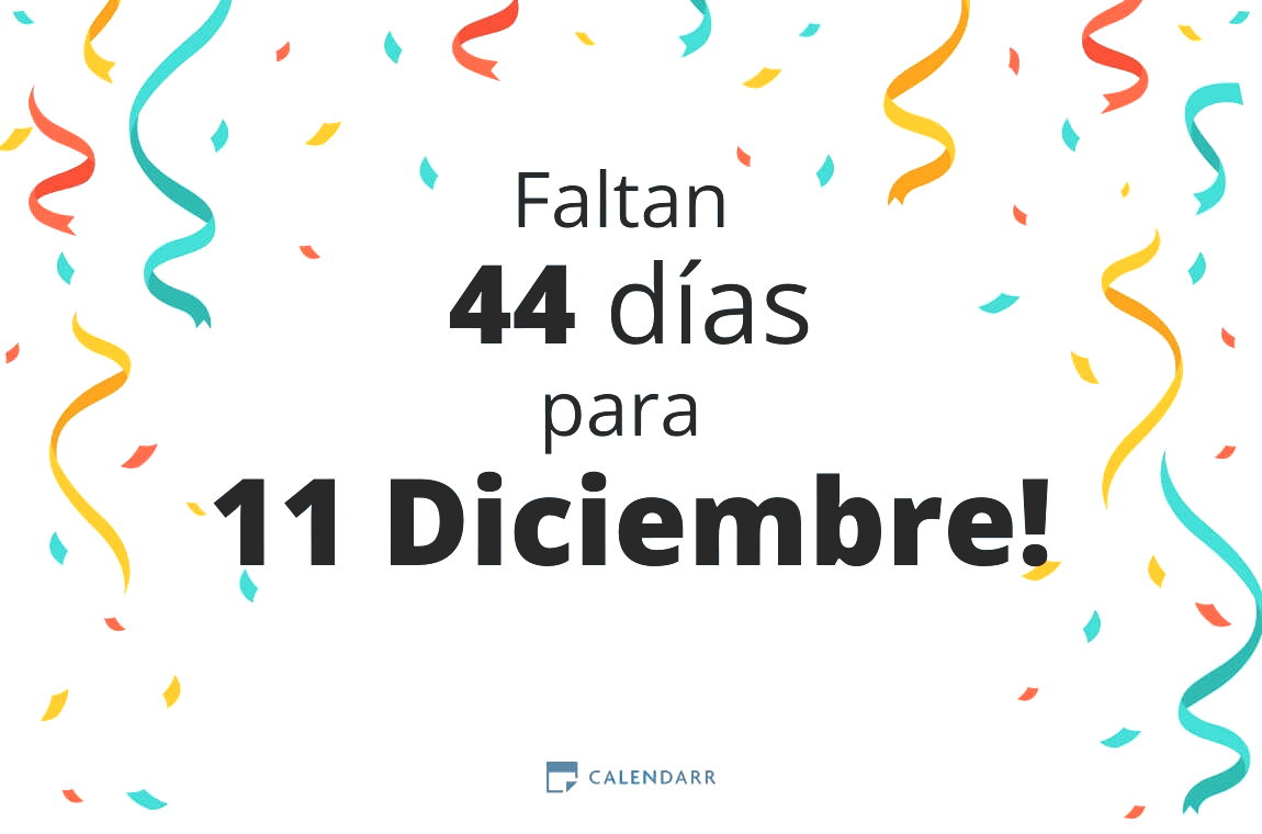 Descubre cuántos días faltan para 11 Diciembre - Calendarr