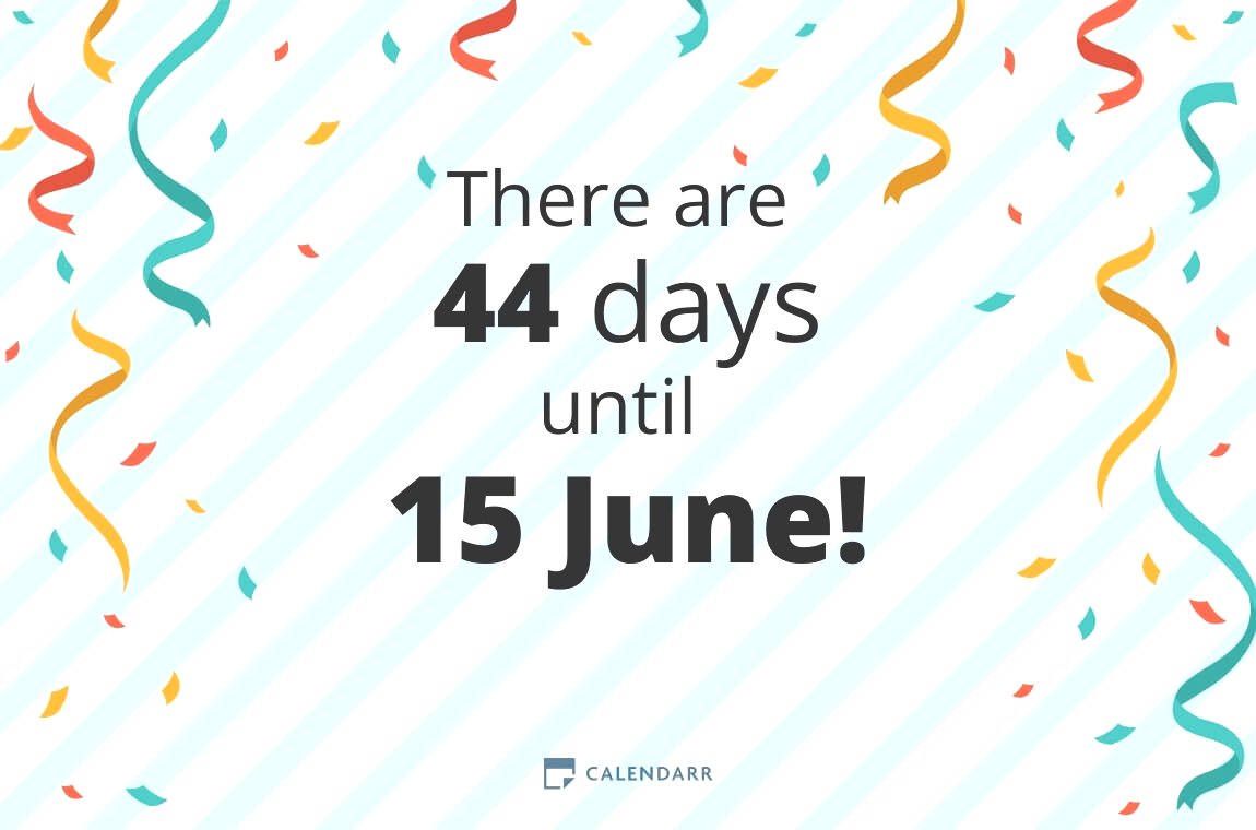 How many days until 15 June - Calendarr