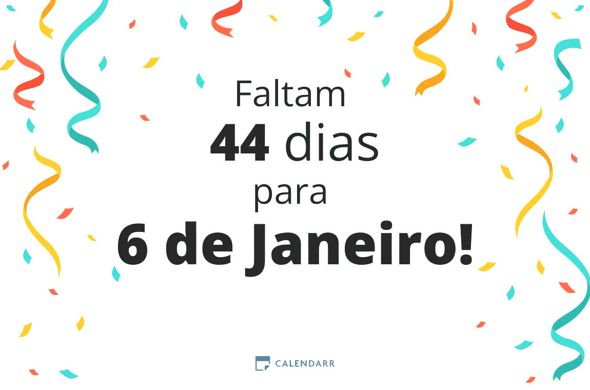 Descubra quantos dias faltam para 6 de Janeiro - Calendarr