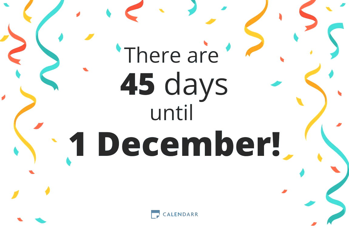 How many days until 1 December - Calendarr