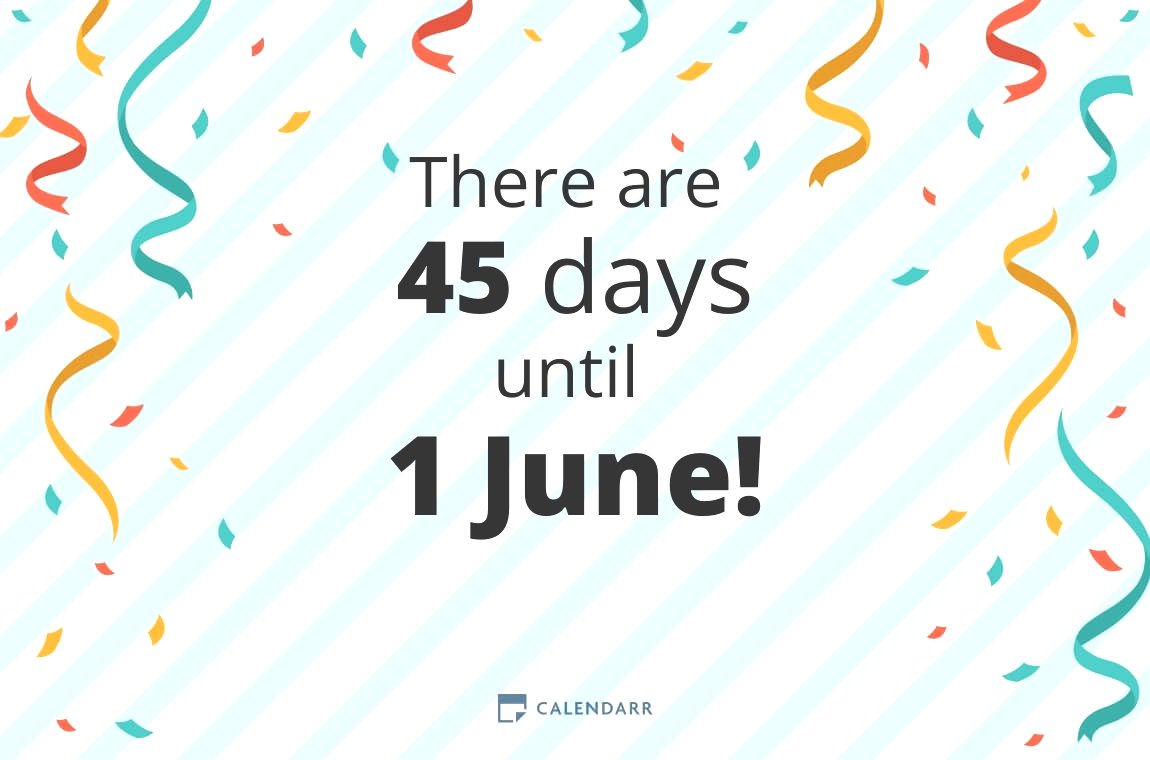 How many days until 1 June - Calendarr