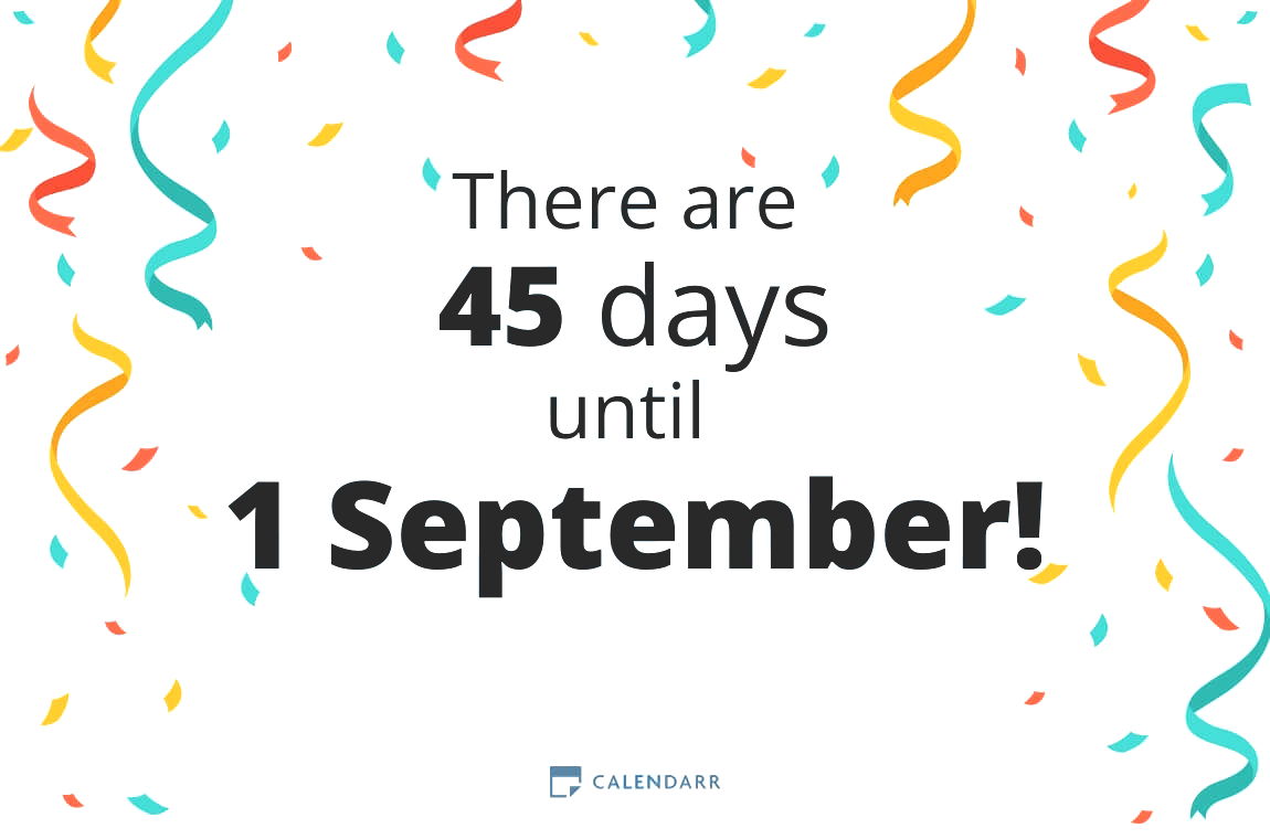 How many days until 1 September - Calendarr