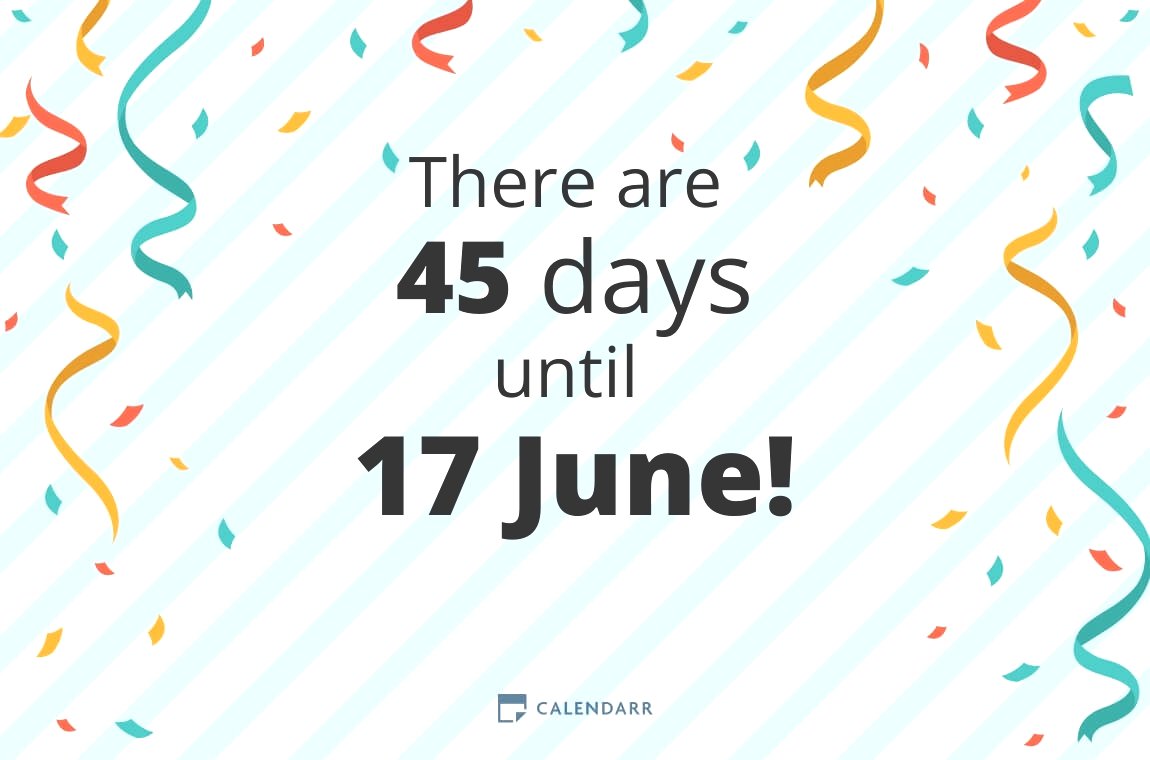 How many days until 17 June - Calendarr