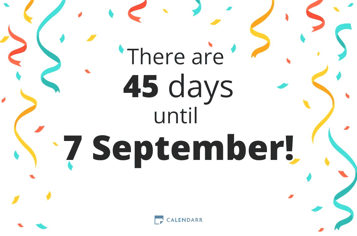 How many days until 7 September - Calendarr