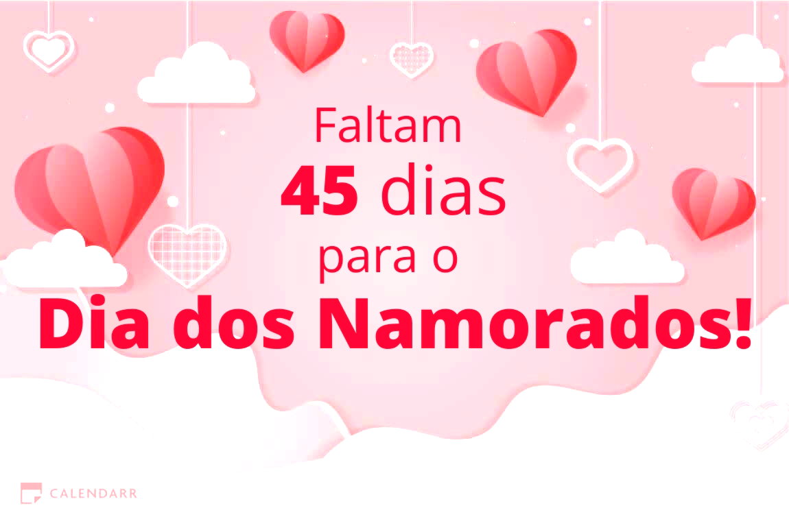 Descubra quantos dias faltam para  o Dia dos Namorados - Calendarr