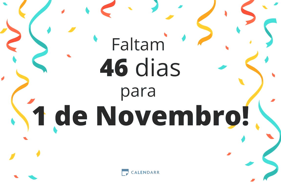 Descubra quantos dias faltam para 1 de Novembro - Calendarr