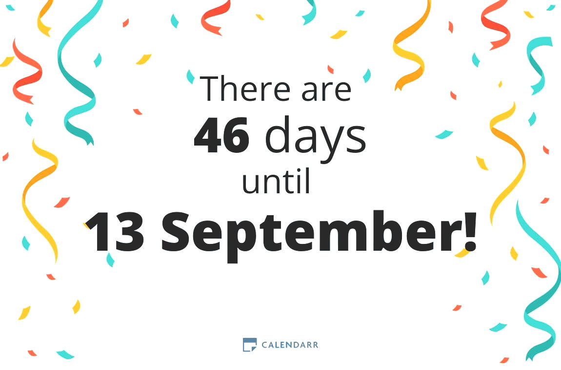 How many days until 13 September - Calendarr