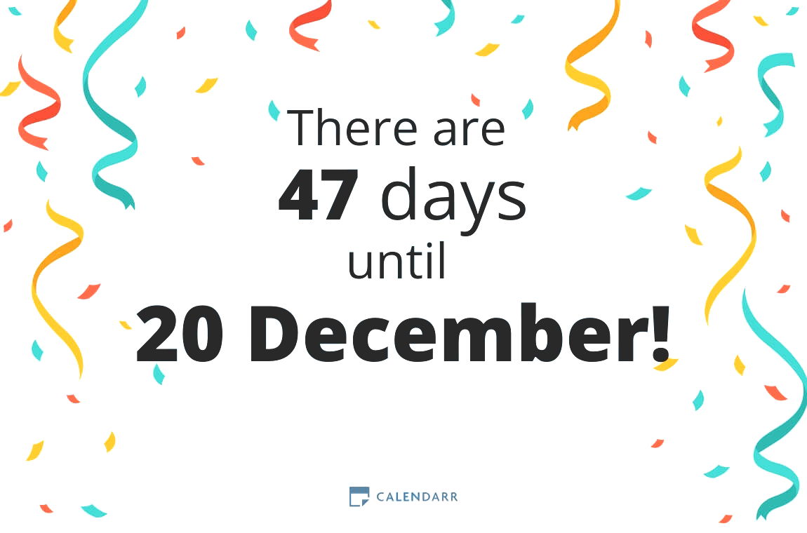How many days until 20 December - Calendarr
