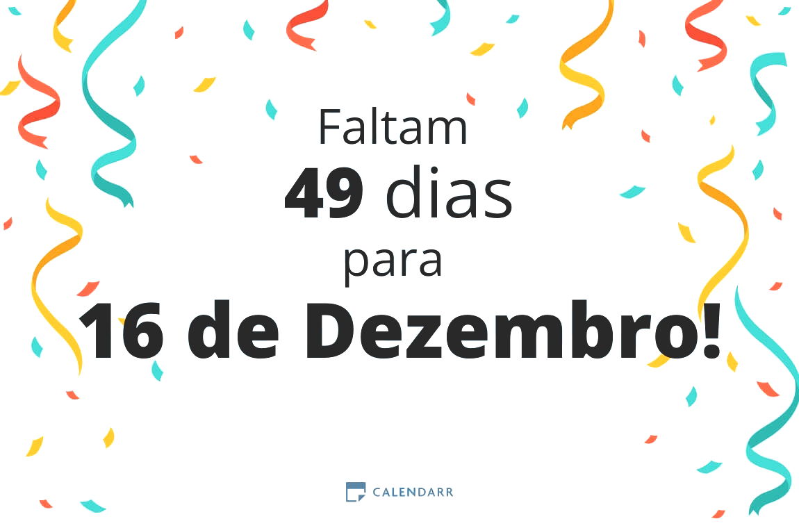 Descubra quantos dias faltam para 16 de Dezembro - Calendarr