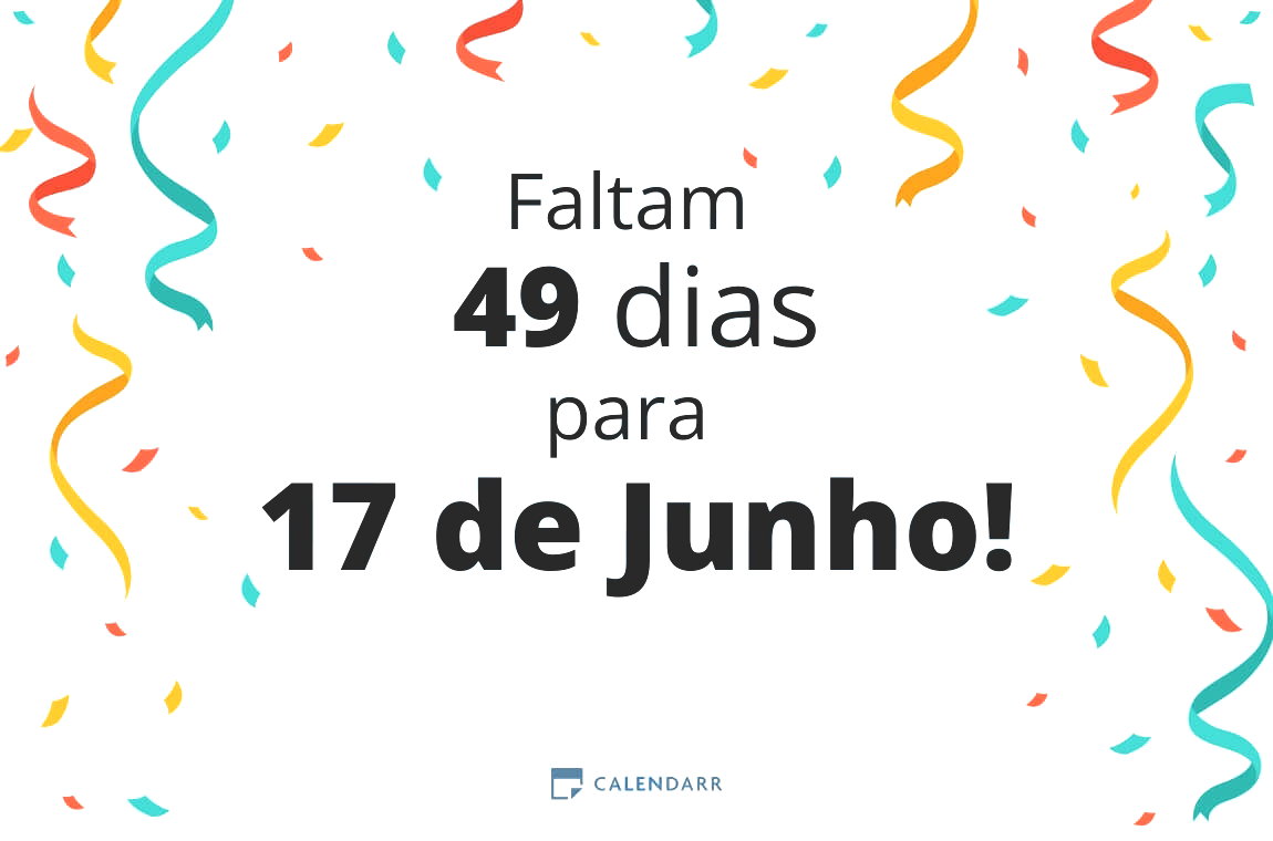 Descobre quantos dias faltam para 17 de Junho - Calendarr