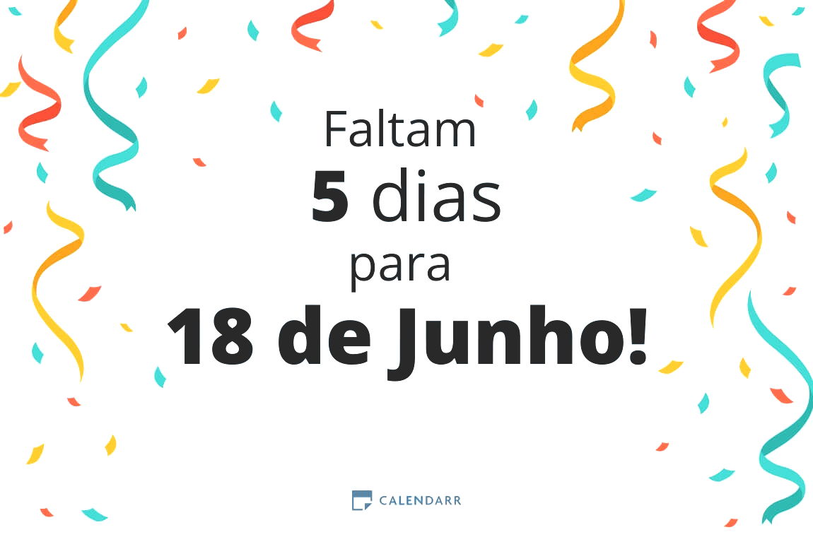 Descubra quantos dias faltam para 18 de Junho - Calendarr