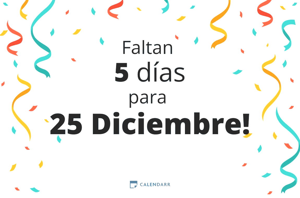 Descubre cuántos días faltan para 25 Diciembre - Calendarr