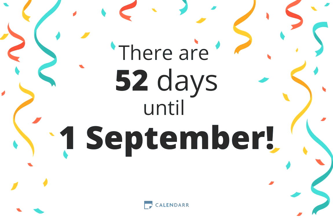 How many days until 1 September - Calendarr