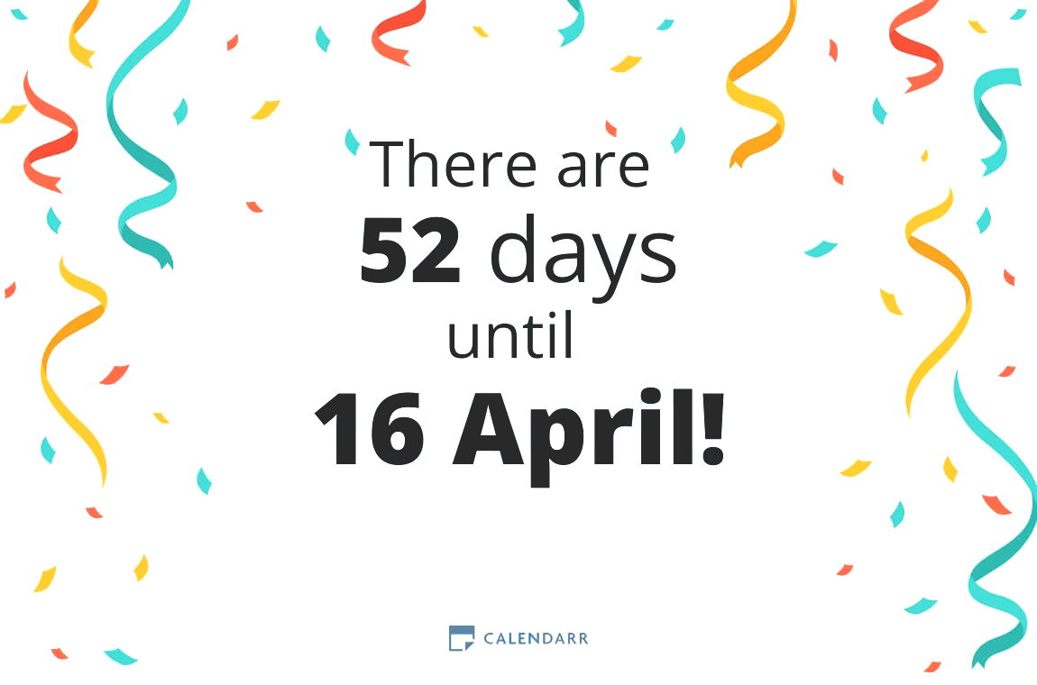 How many days until 16 April - Calendarr