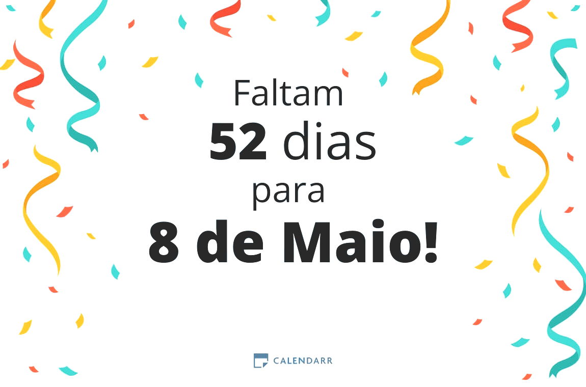 Descubra quantos dias faltam para 8 de Maio - Calendarr