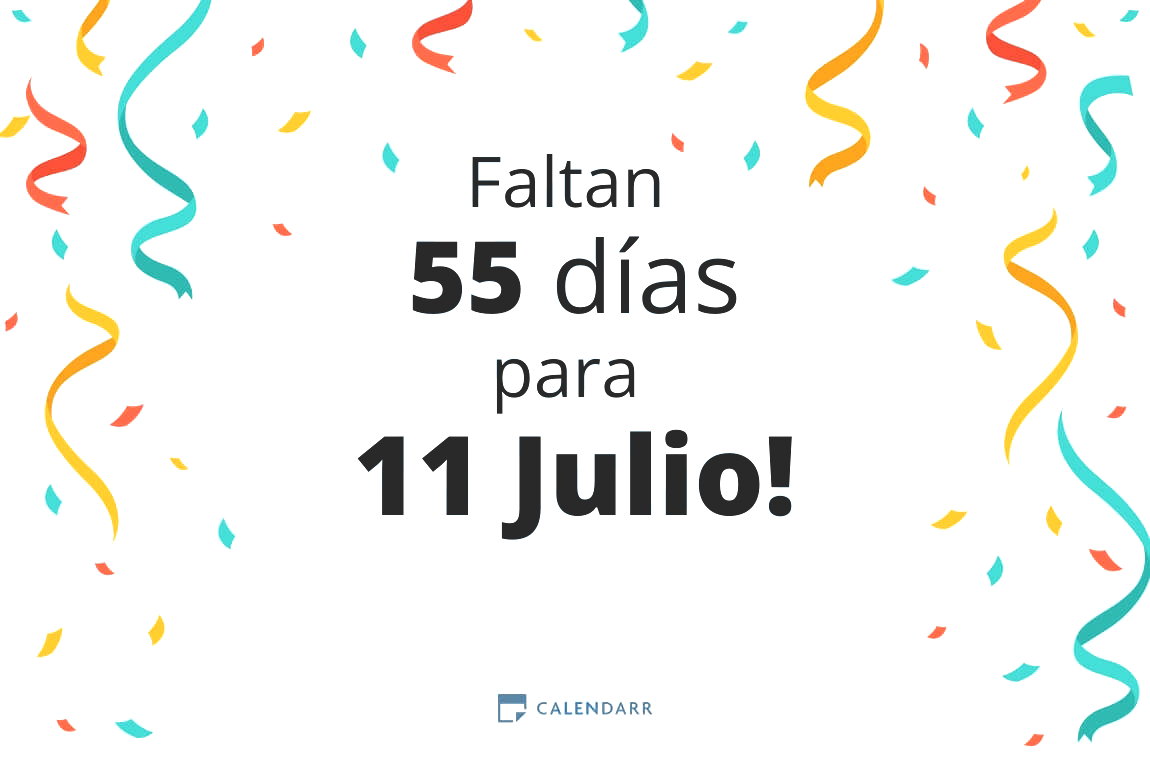 Descubre cuántos días faltan para 11 Julio - Calendarr